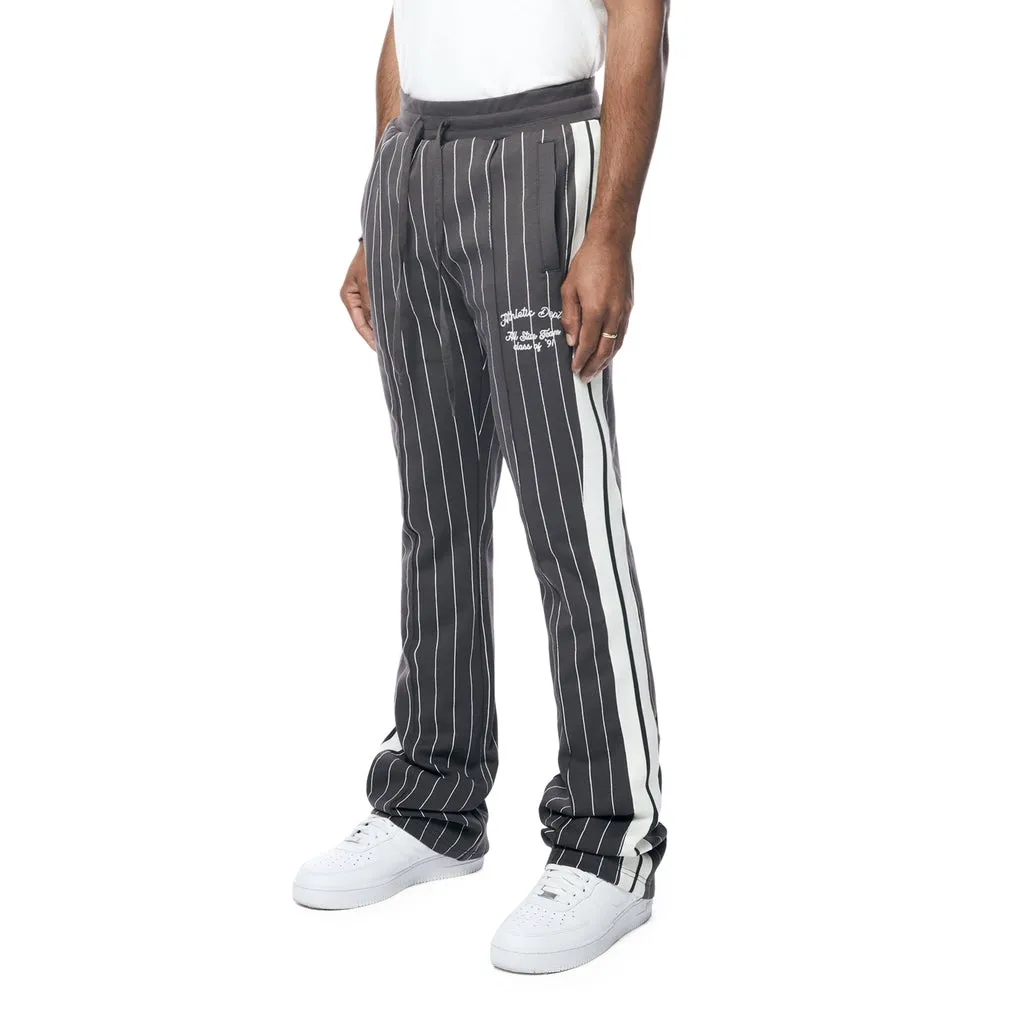 Pin Striped Varsity Track Pants - Pavement