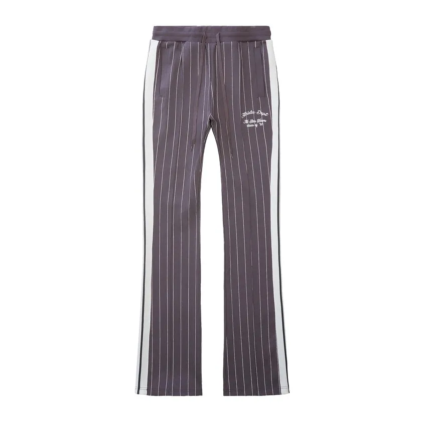 Pin Striped Varsity Track Pants - Pavement