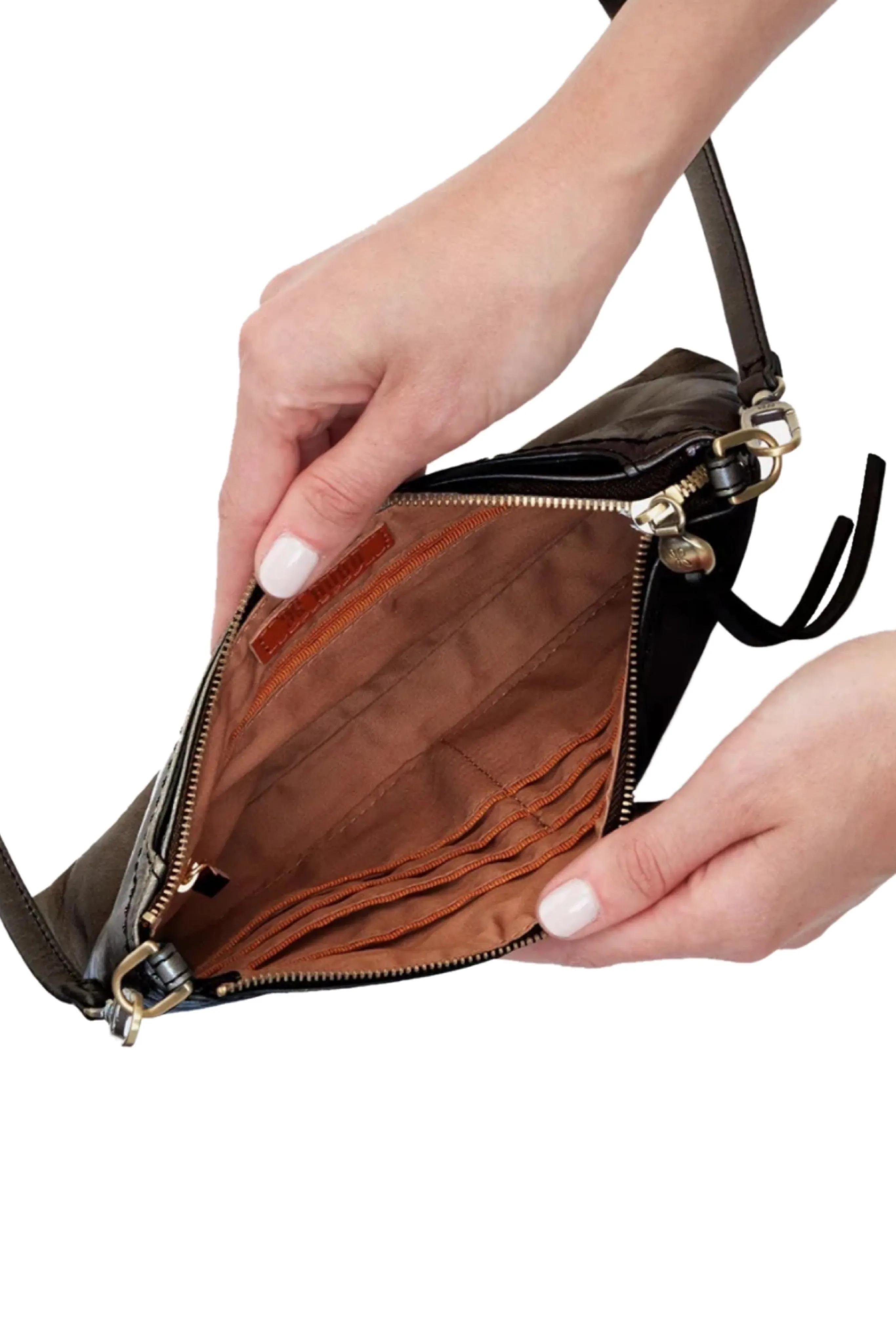 Polished Leather Darcy Crossbody