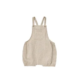 Quincy Mae Hayes Romper - Oat Gingham