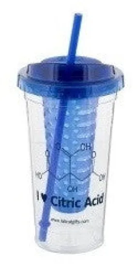 "I ♥ Citric Acid" - 24oz Large Tumbler (blue)