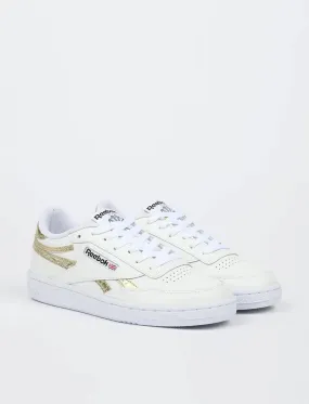 Reebok Womens Club C Revenge Trainer White / Gold Mt / White