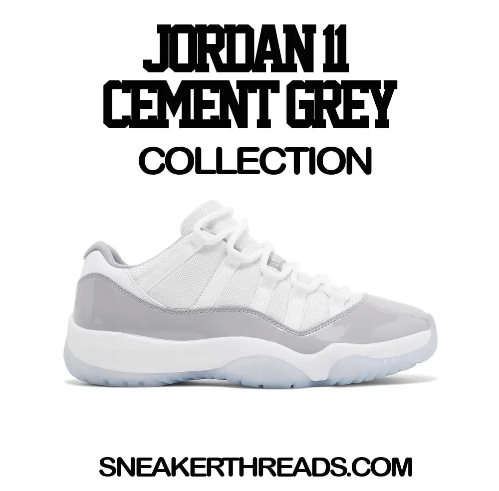 Retro 11 Cement Grey Shirt - Money Talk - White