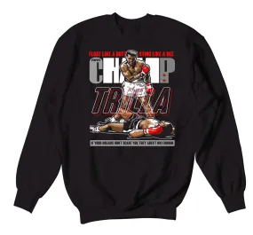 Retro 12 Reverse Flu Sweater - Champ Trilla - Black