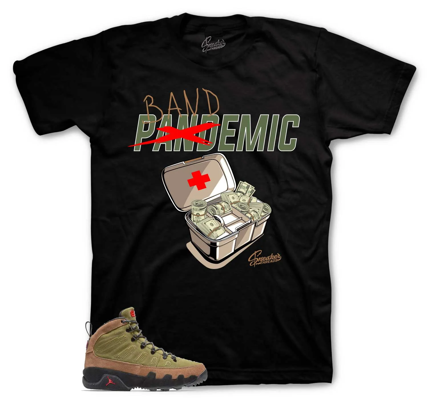 Retro 9 Beef And Broccoli Shirt - Bandemic - Black