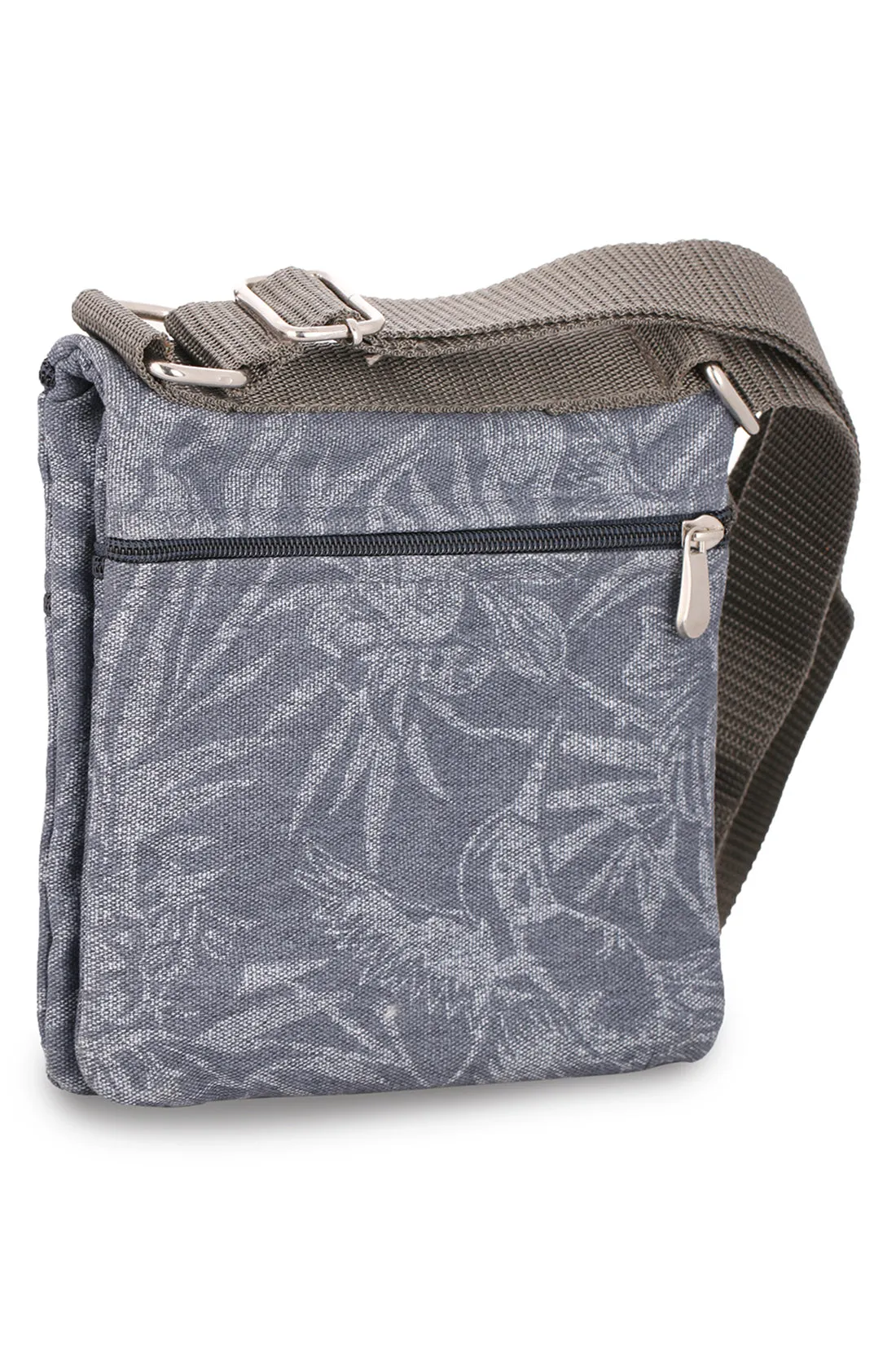 RL Twin side waxedcanvas floral print travel pouch/sling bag