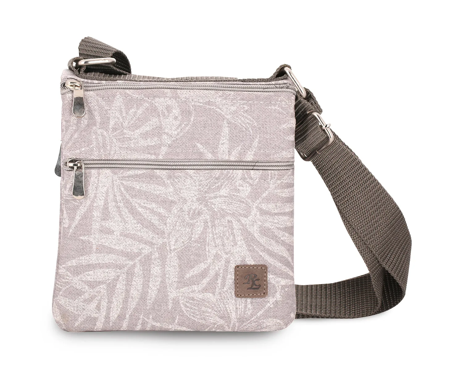 RL Twin side waxedcanvas floral print travel pouch/sling bag