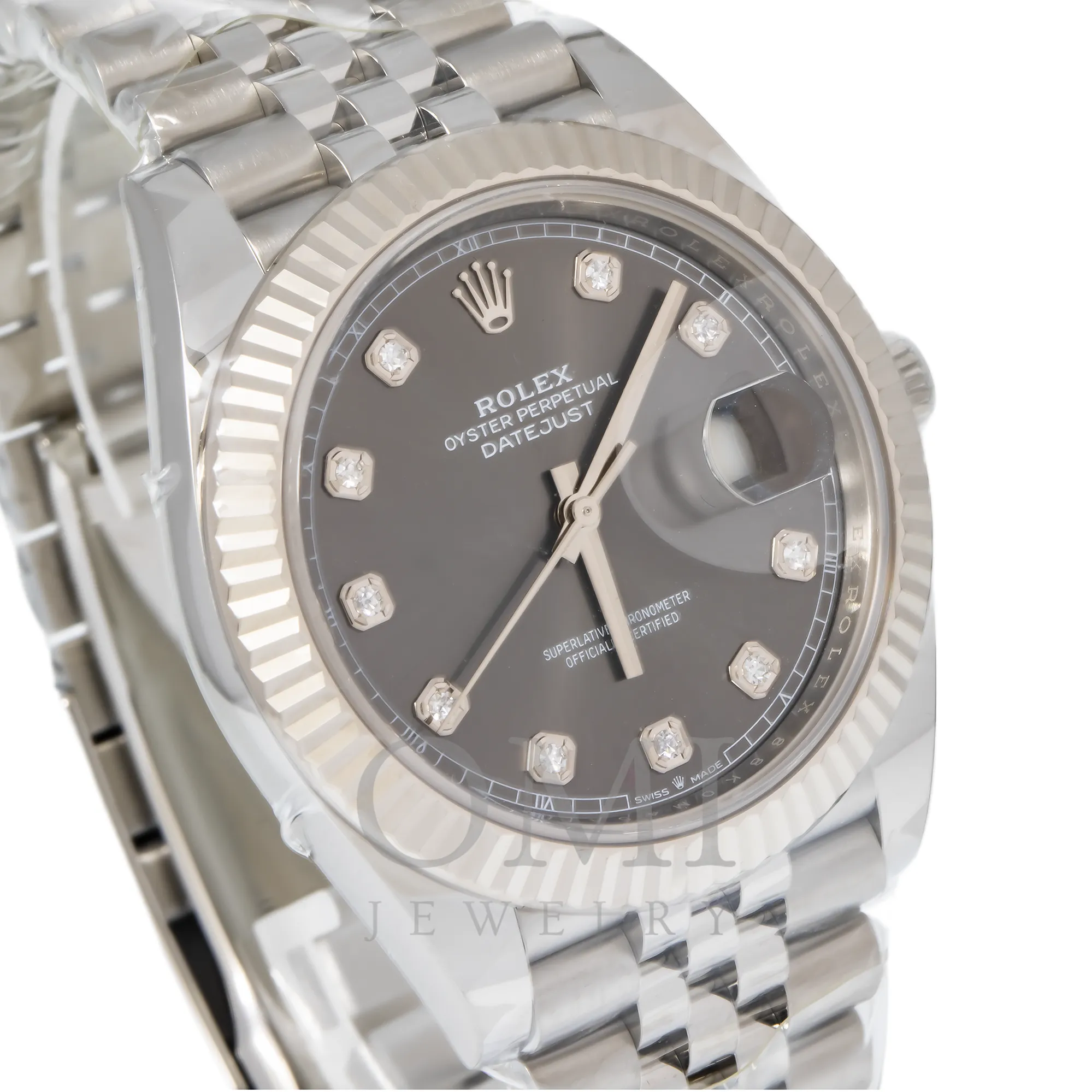 ROLEX DATEJUST 126334 41MM BLACK DIAMOND DIAL AND STEINLESS STEEL OYSTER BRACELET