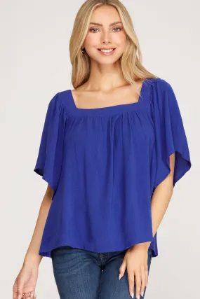 Royal Blue Top - Bella Chic Fashion Boutique