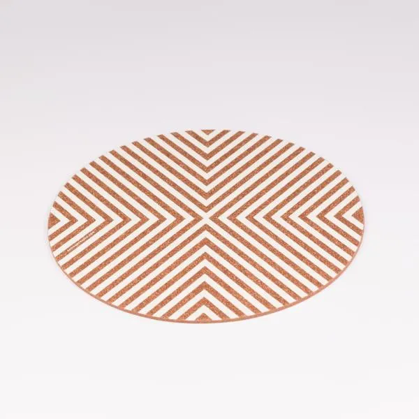 Rubberised Round Cork Trivet (Double-Sided)