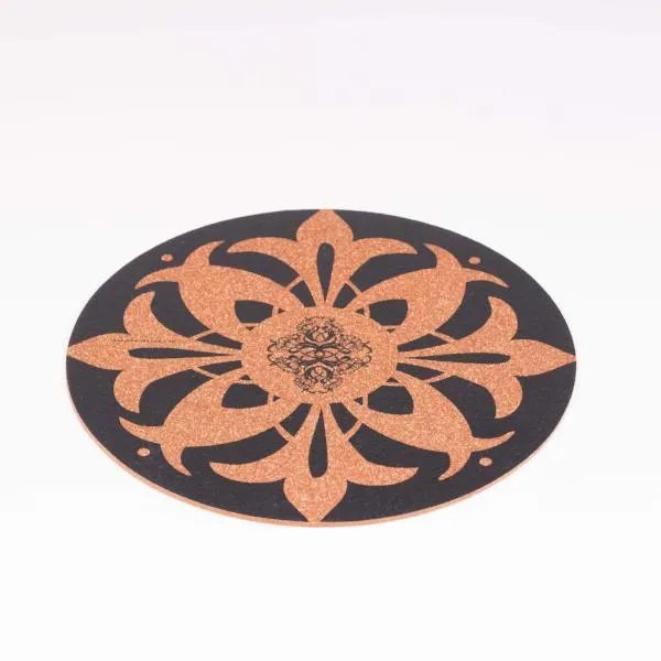 Rubberised Round Cork Trivet (Double-Sided)