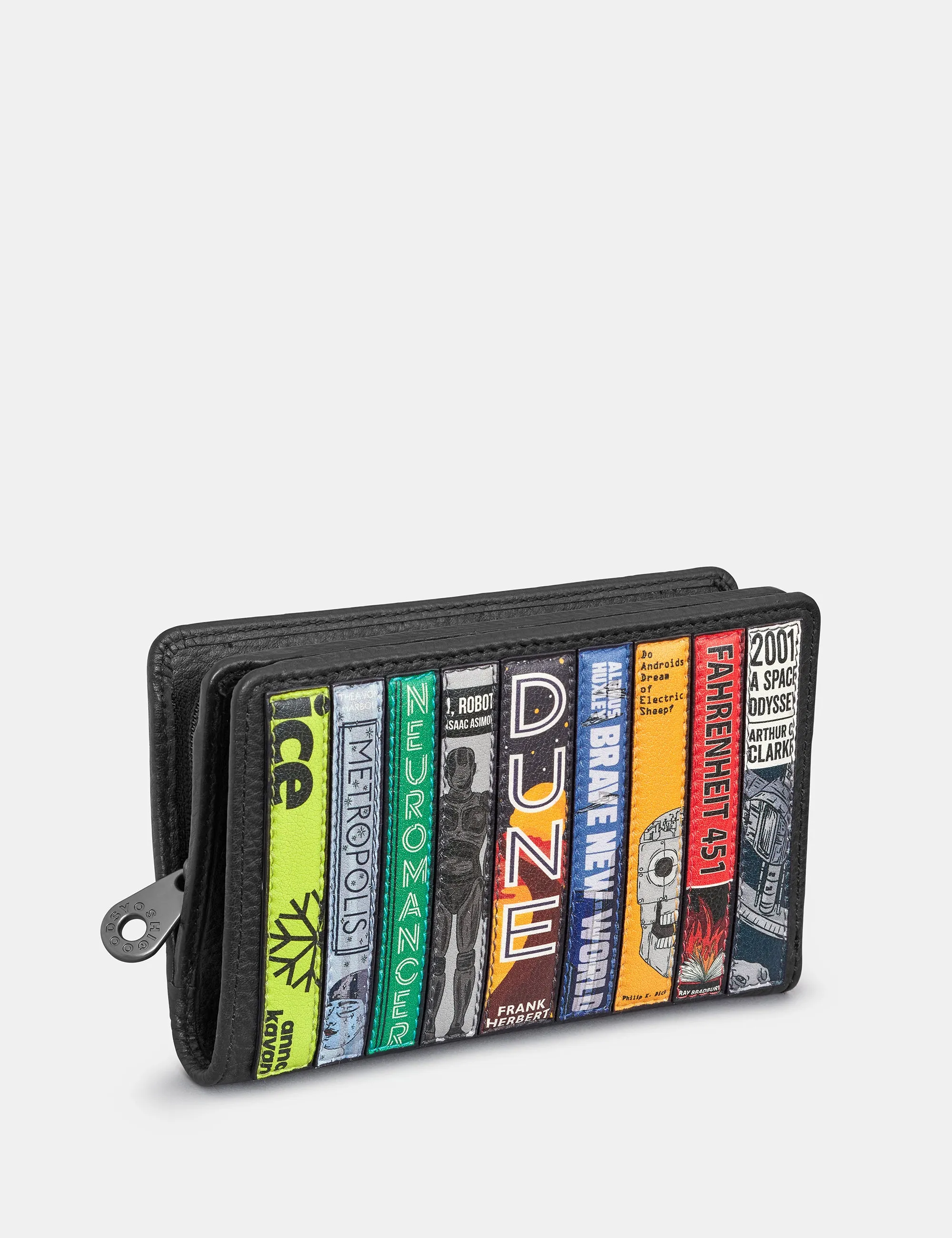 Sci-Fi Bookworm Black Leather Oxford Purse