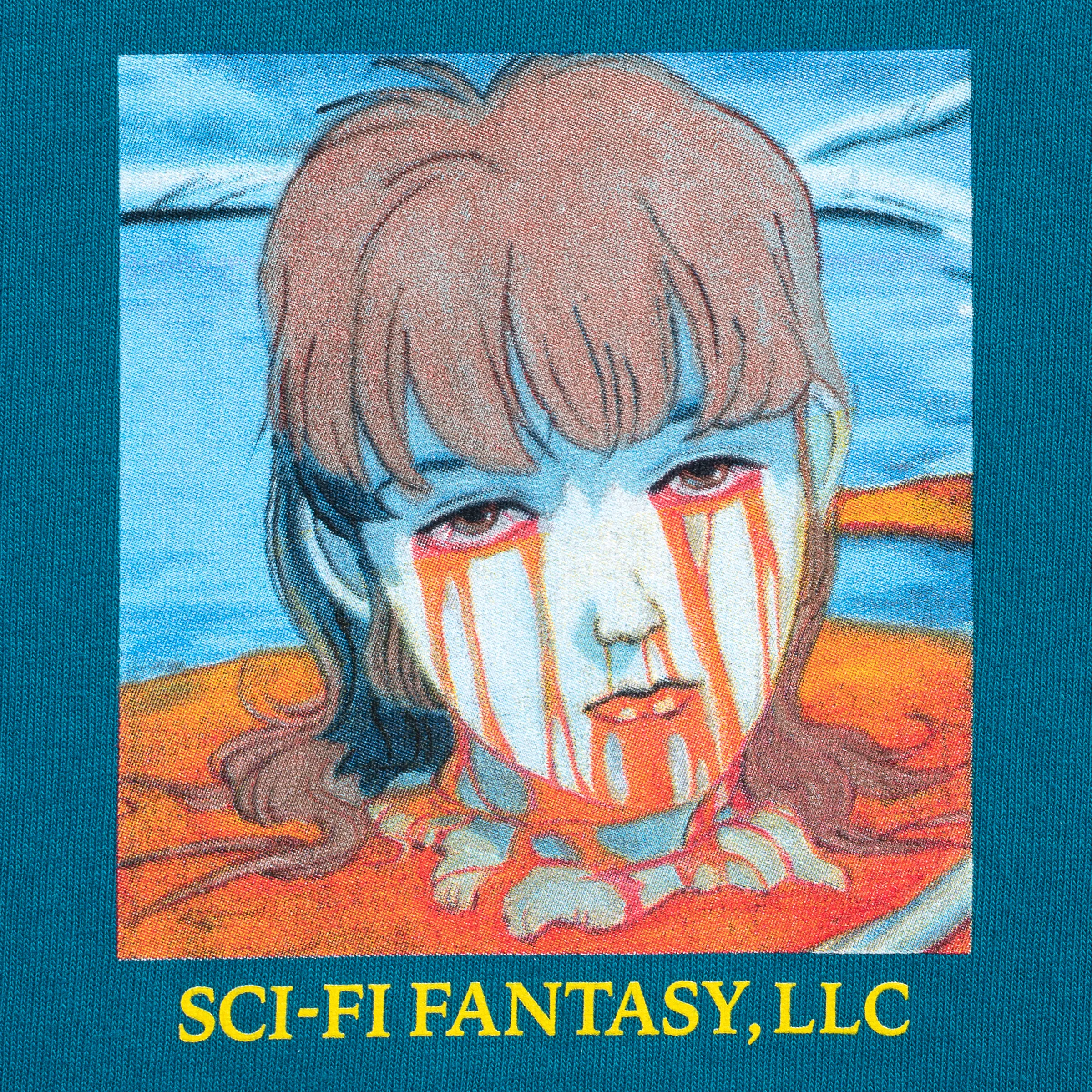 Sci-Fi Fantasy Leaking Eyes Tee Sea Blue