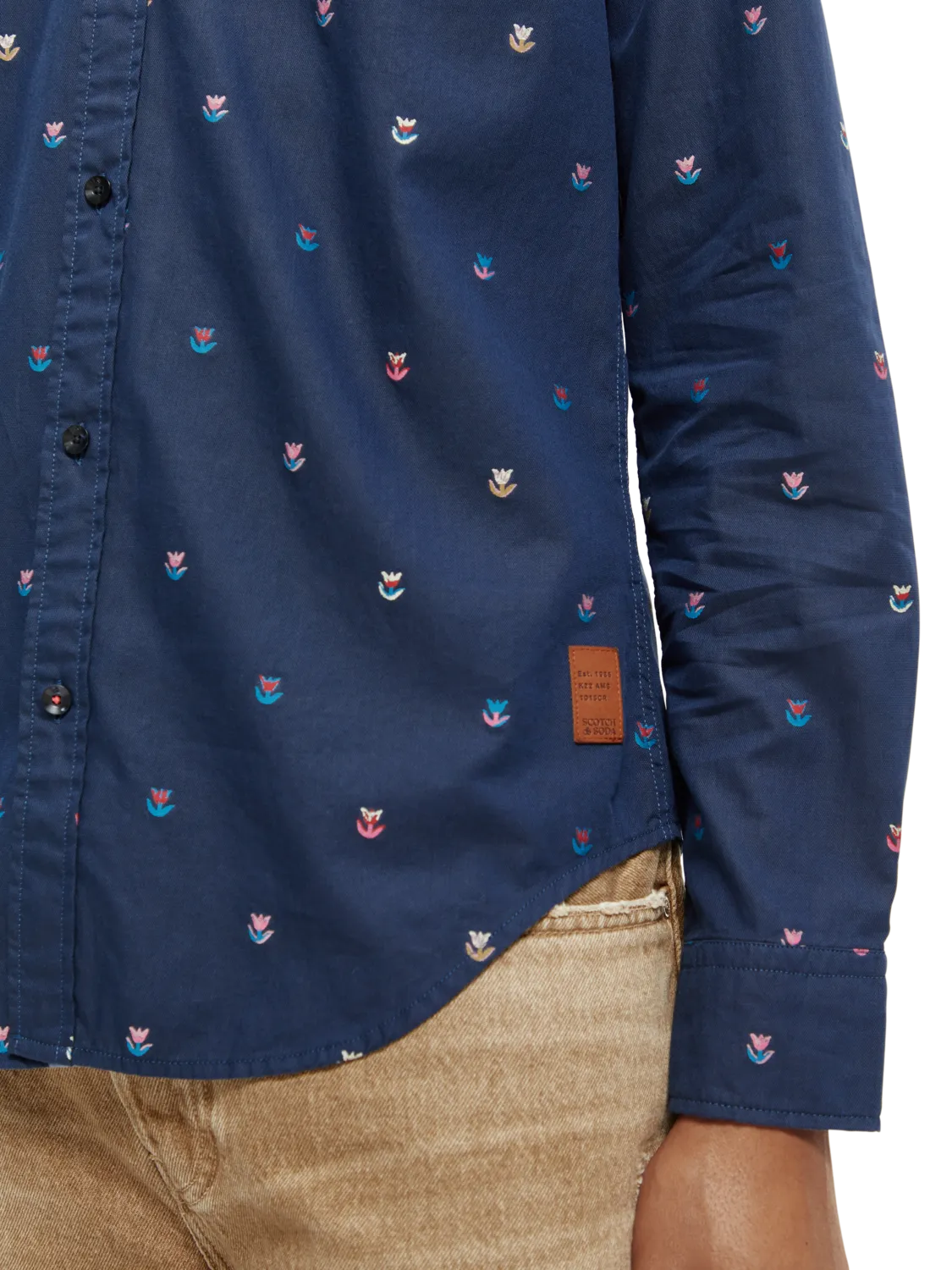 Scotch & Soda - Fil-Coupe Jacquard Shirt - Tulips