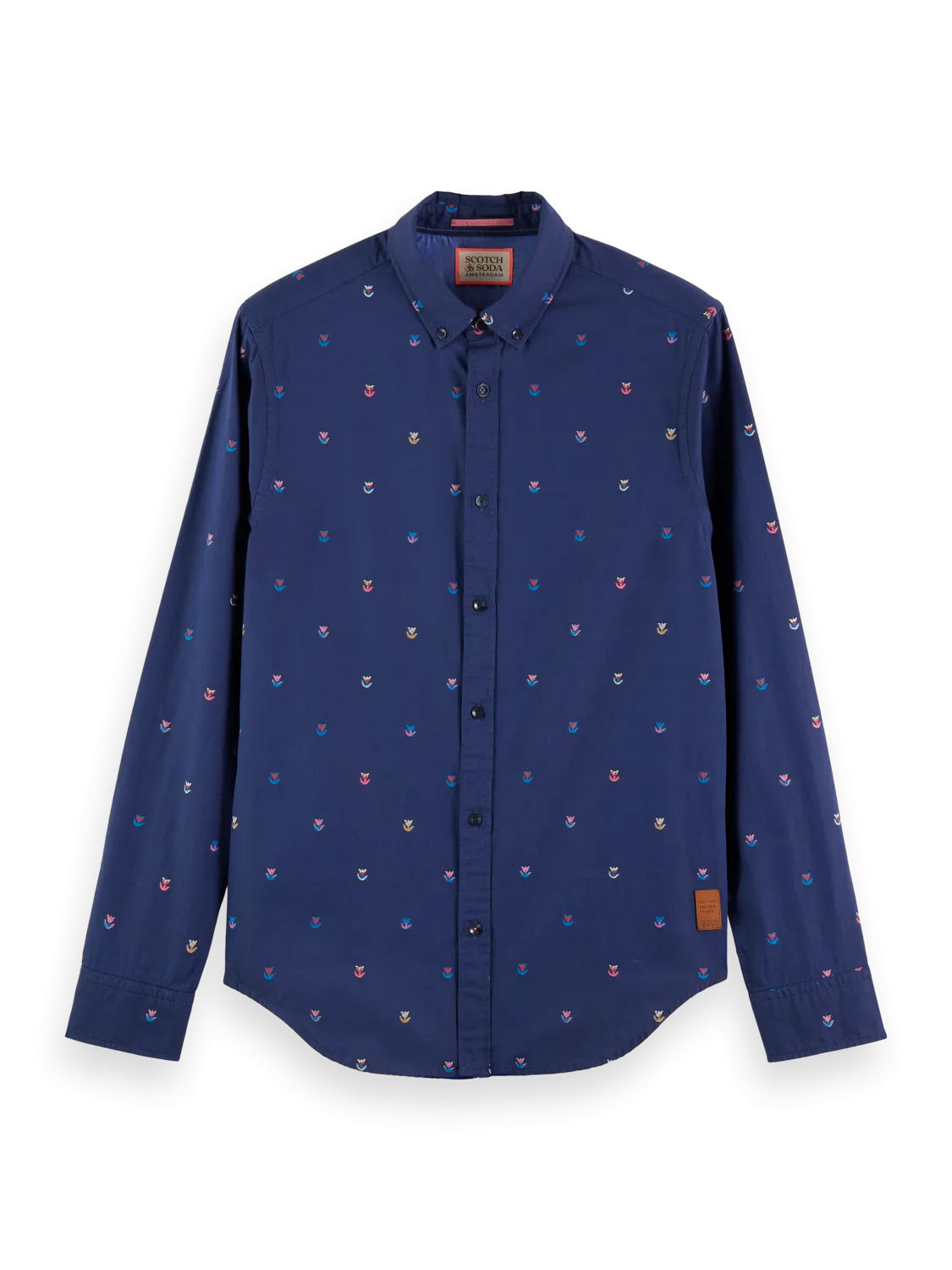 Scotch & Soda - Fil-Coupe Jacquard Shirt - Tulips