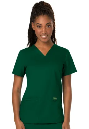 Scrub Top - Cherokee WW Women's Revolution V-Neck Top - Hunter Green, WW620