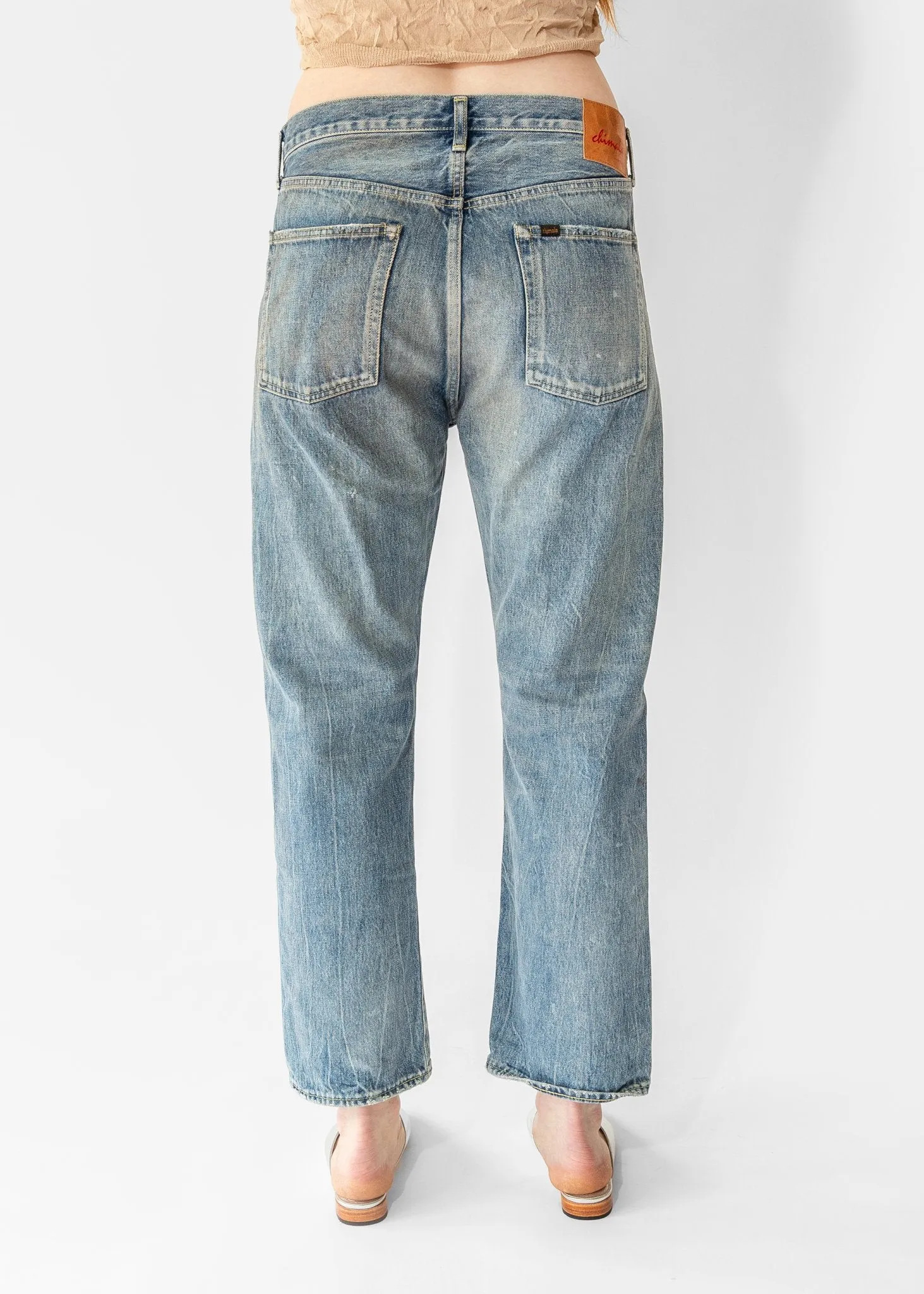 Selvedge Denim Vintage Straight Cut in Light Splatter