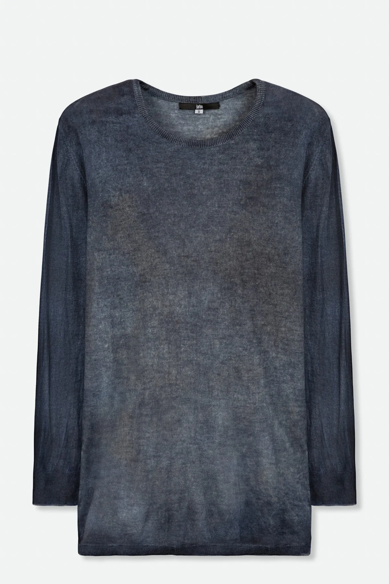 SHARA CREW TOP IN HAND-DYED LIGHTWEIGHT CASHMERE