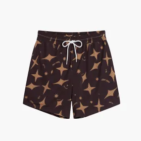 SHOOTING STARS DRIP MESH SHORTS SAND/BROWN