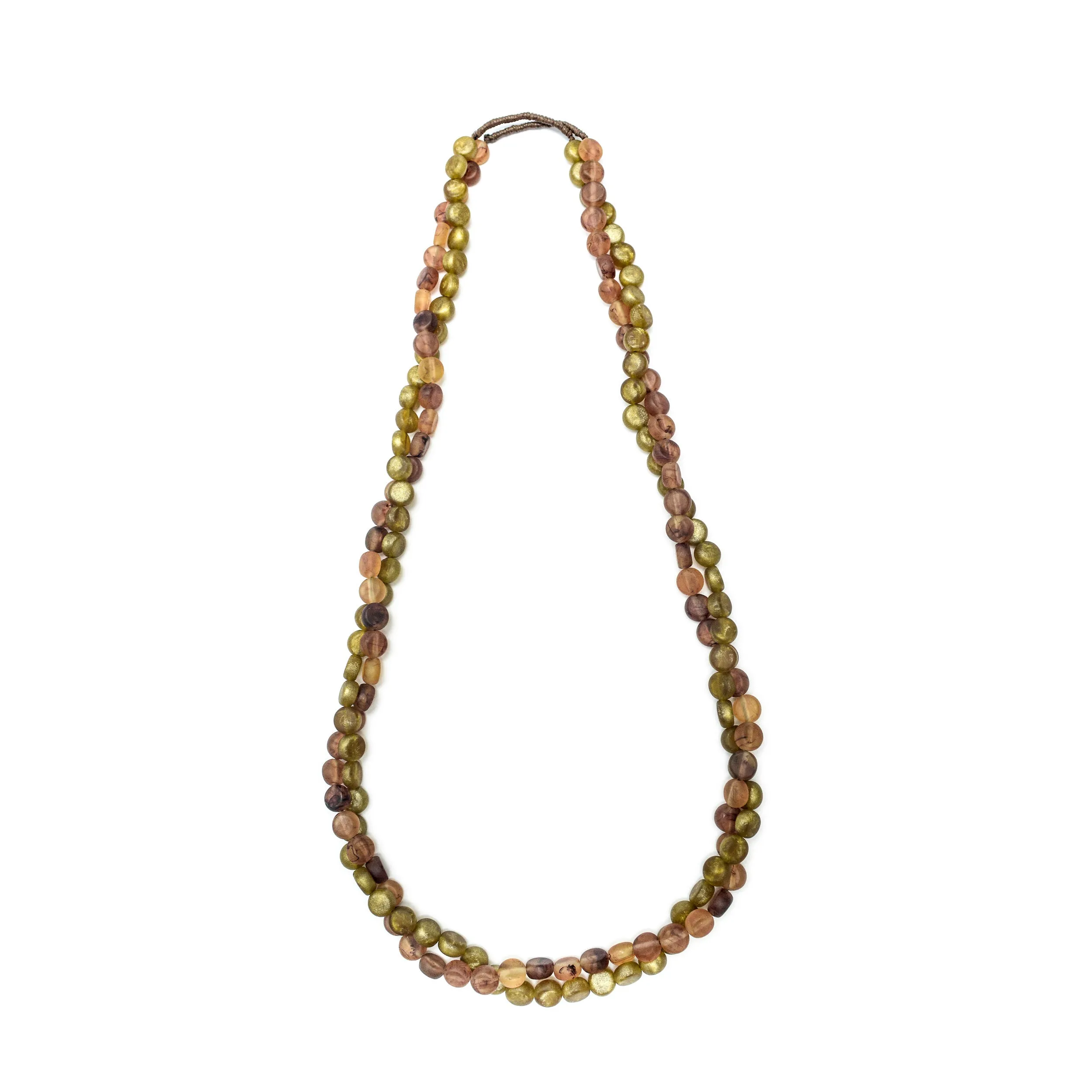 Silk Road Long Double Resin Necklace