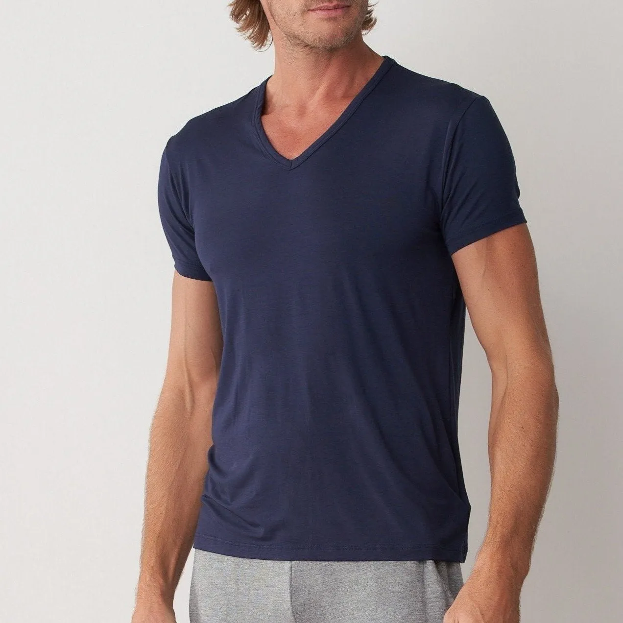 Silktouch TENCEL™ Modal Air Low Cut V Neck Short Sleeve Tee