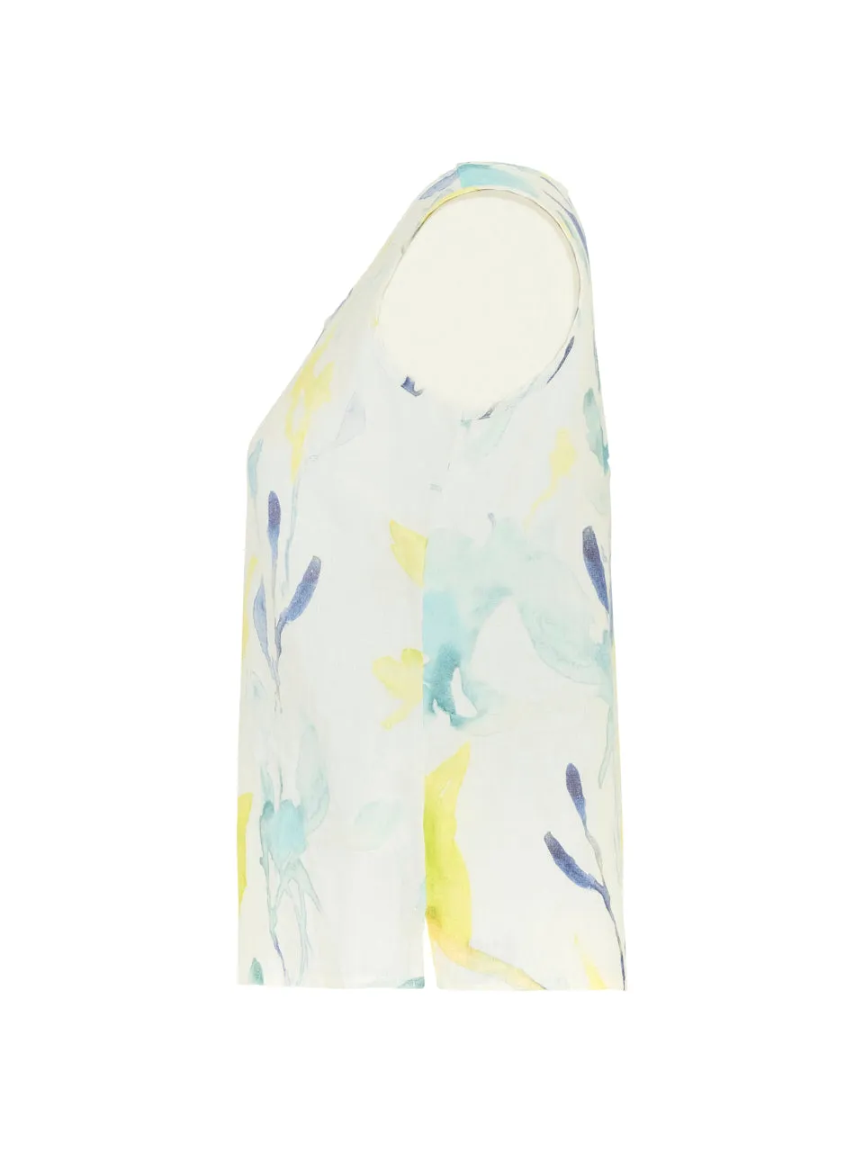 Simply art by Dolcezza - Tank top Linen Bloom - Off white blue yellow