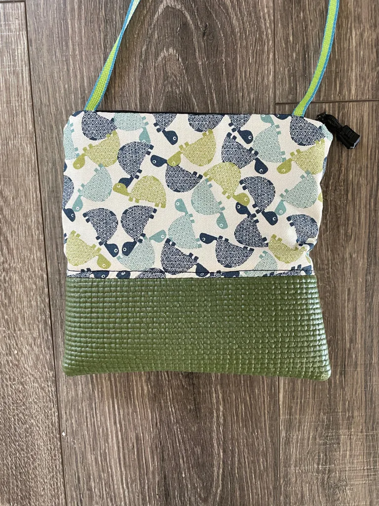 Stella Olive Green Cross Body Purse-turtles