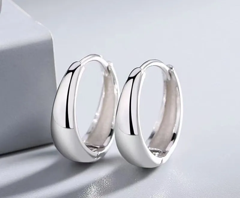 Sterling silver hoop earrings