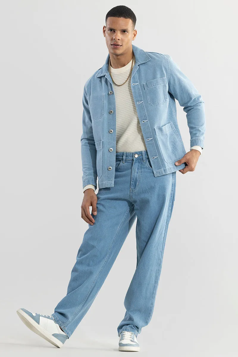 Streetsway Ice Blue Baggy Fit Jeans