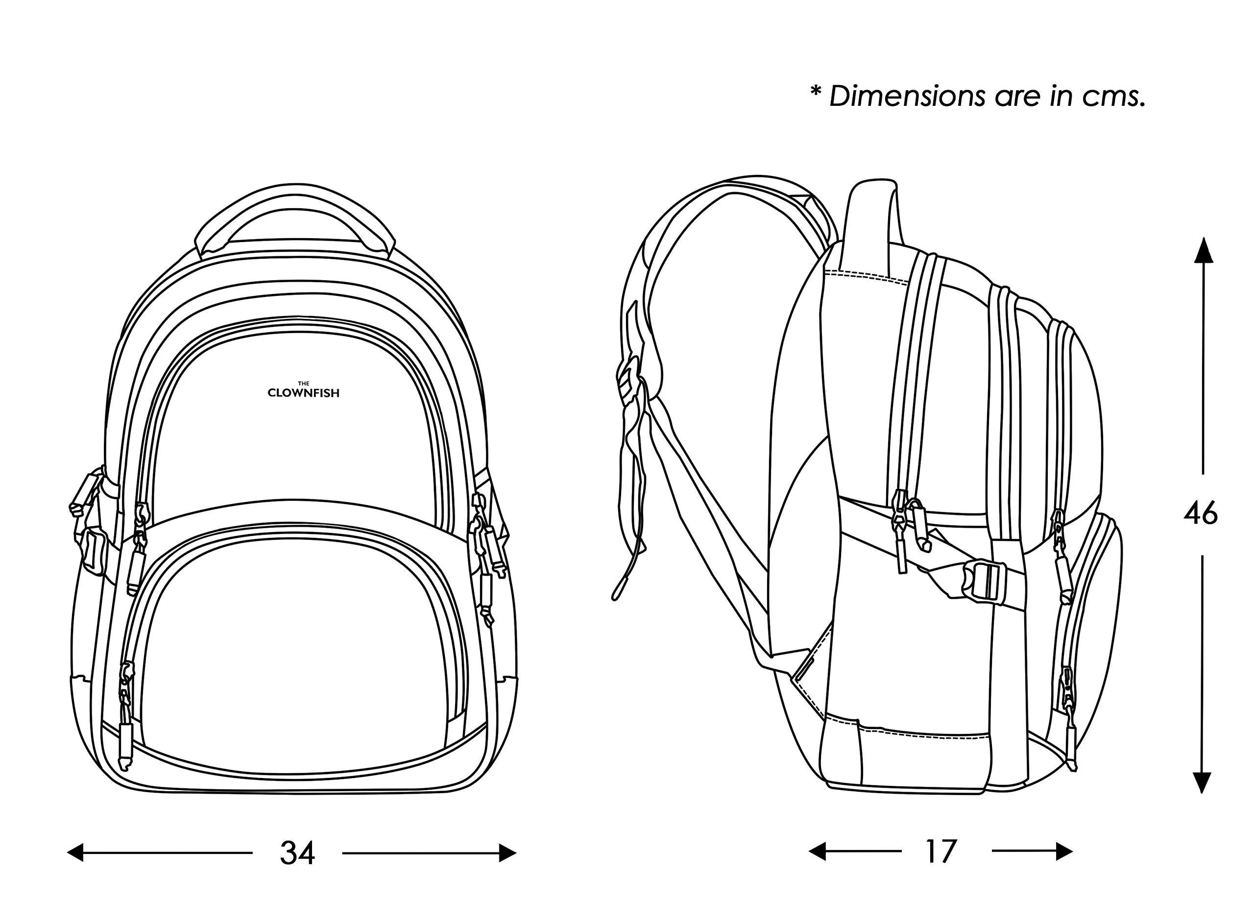 THE CLOWNFISH 26 Ltrs Black Laptop Backpack (TCFBPPO-ABBL10)