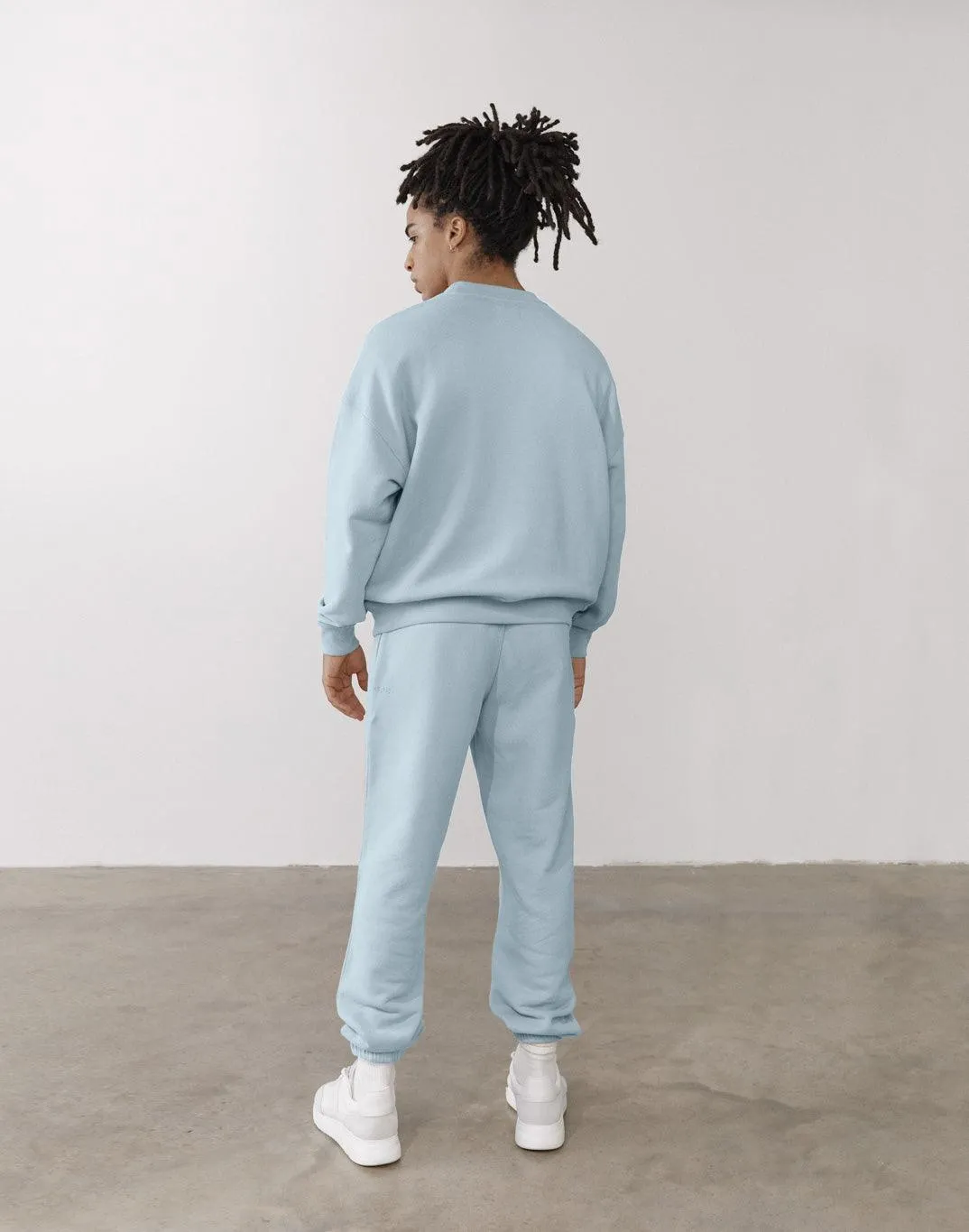 The Oversized Crew in Chalk Blue