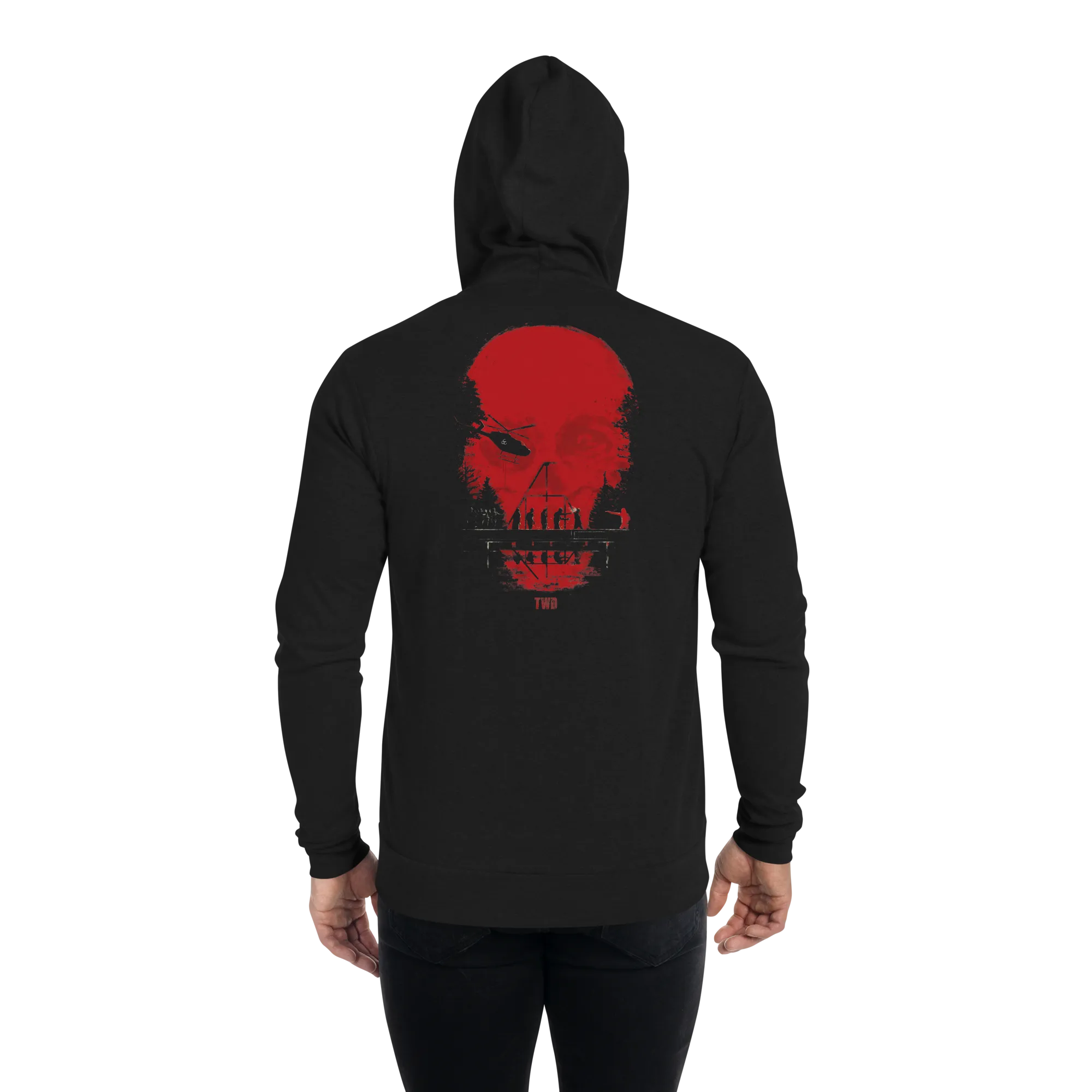 The Walking Dead Skull Zip Up Hoodie