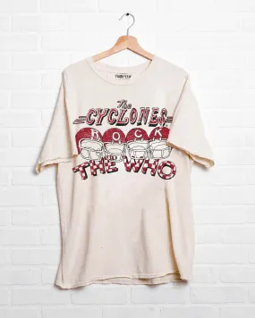 The Who Iowa State Rock Off White Thrifted Tee