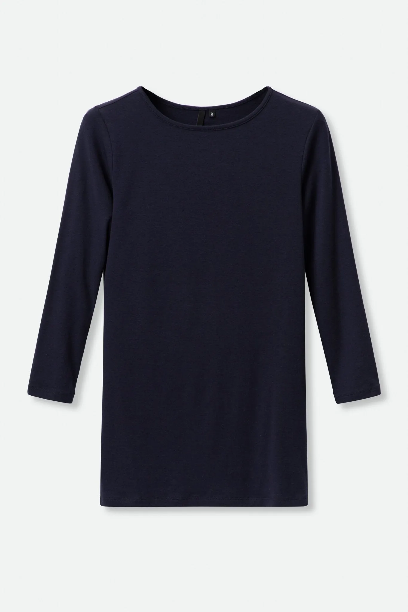 THREE-QUARTER SLEEVE BATEAU IN PIMA COTTON STRETCH