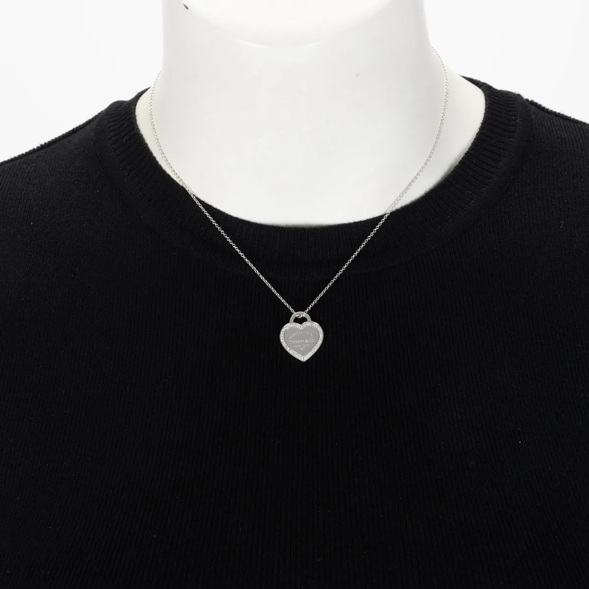 Tiffany & Co 18k White Gold Return to Tiffany Heart Necklace