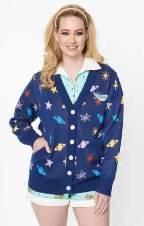 Unique Vintage x Jetsons Astro Cardigan in Blue