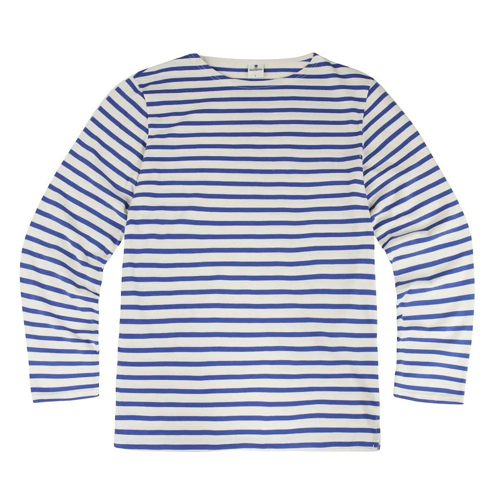 Unisex Striped Breton Top - Cream / French Blue