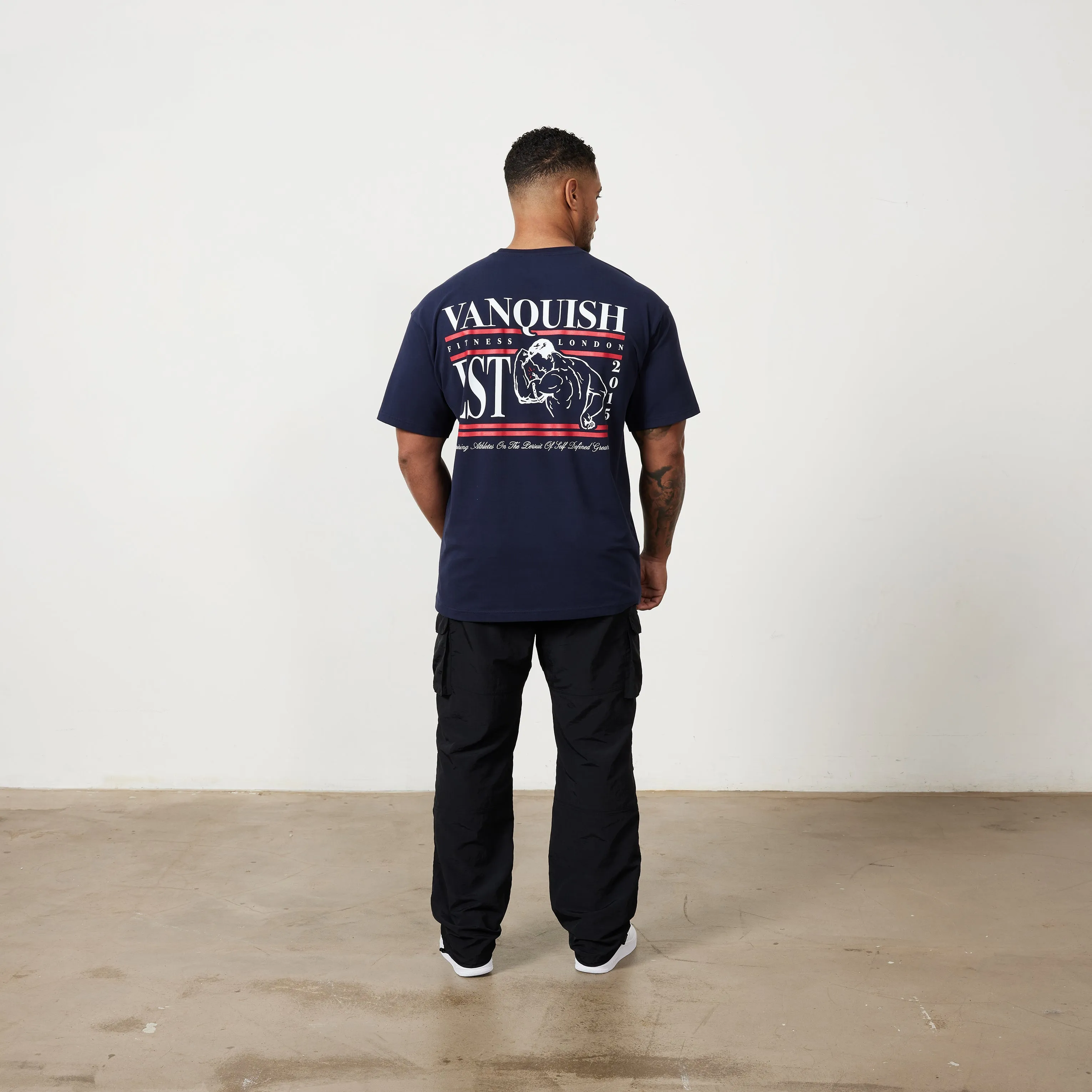 Vanquish TSP Navy Blue Muscle Oversized T Shirt