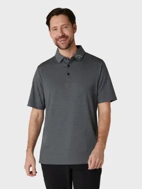 Ventilated Classic Jacquard Polo In Caviar