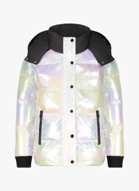 Vierra Rose Sia Iridescent combo Puffer in Pearl Iridescent