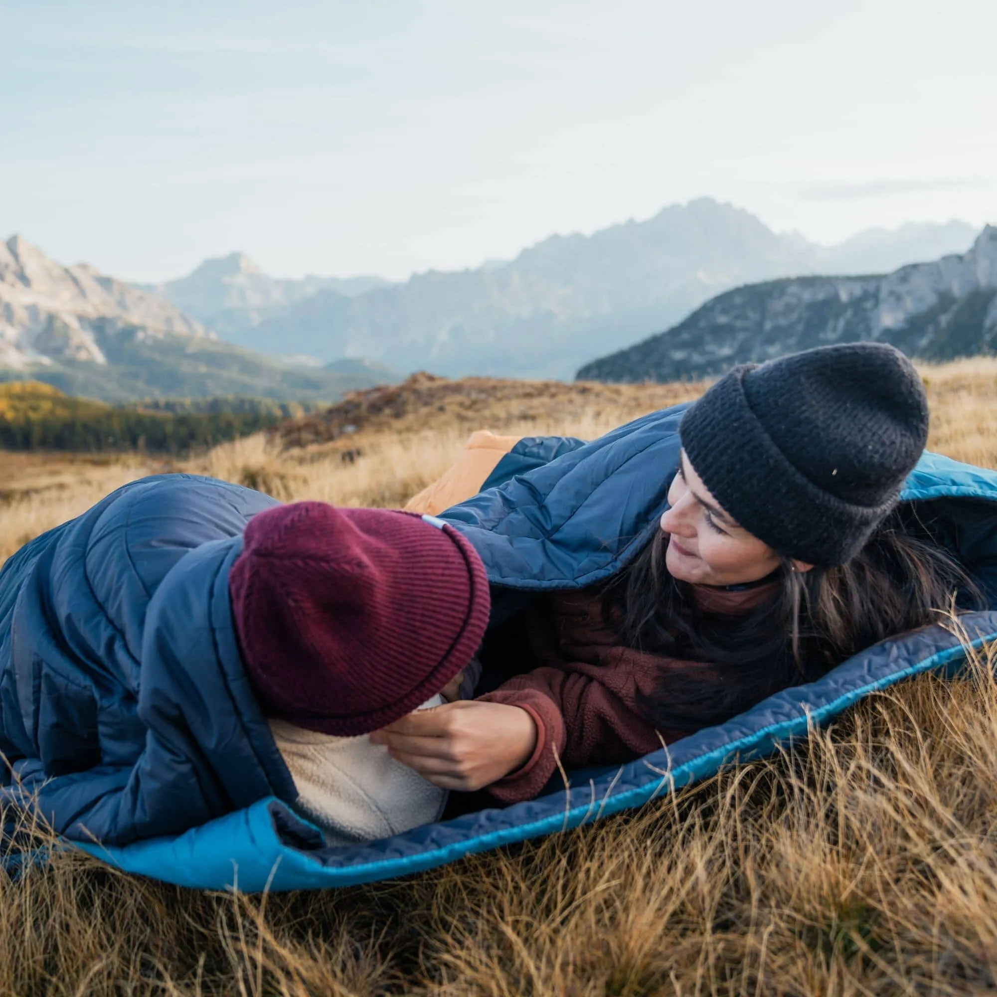 Voited Slumber Zip Sack Blanket - Blue Steel / Graphite