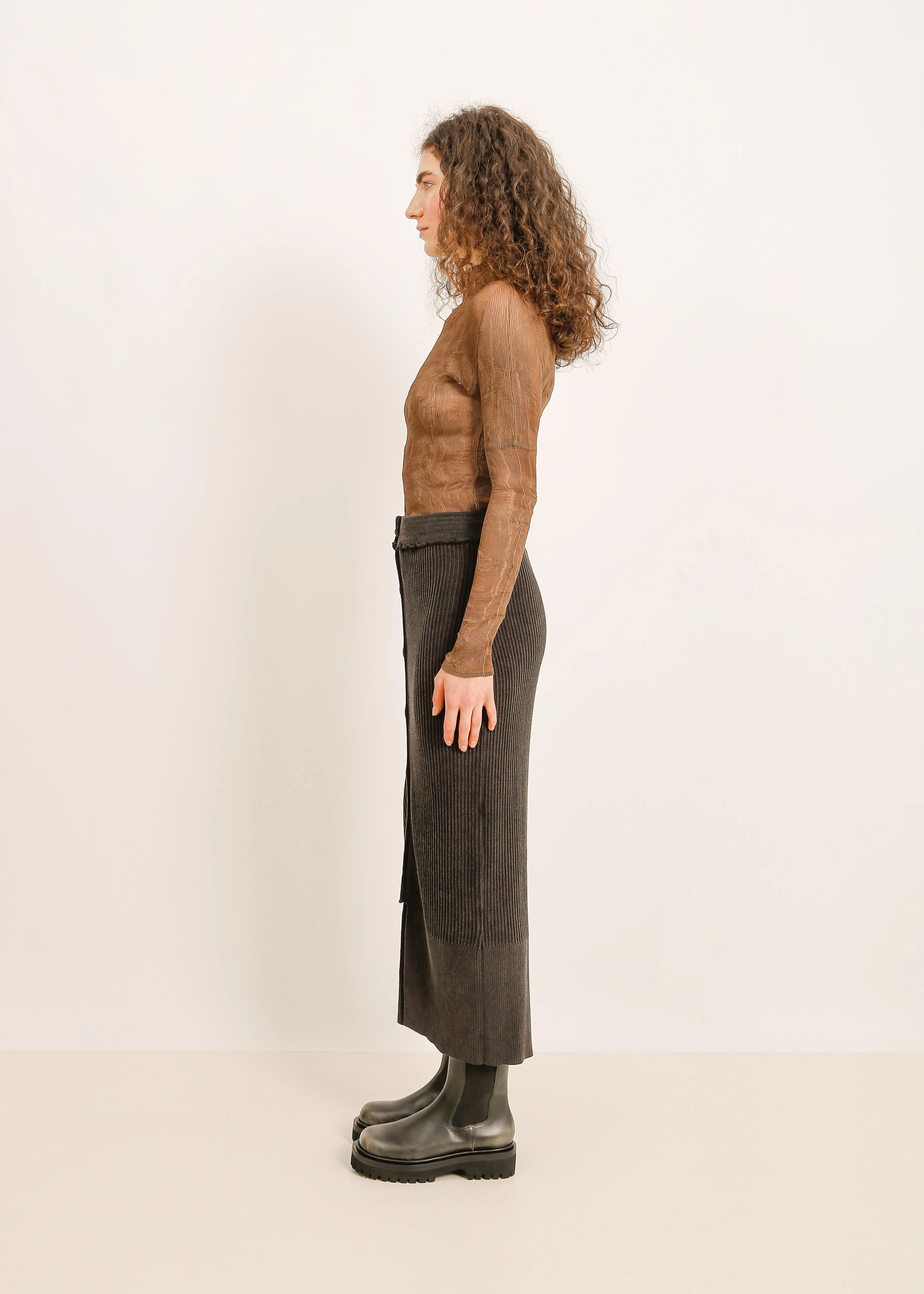 W24 | MIA KNIT SKIRT / BLACK