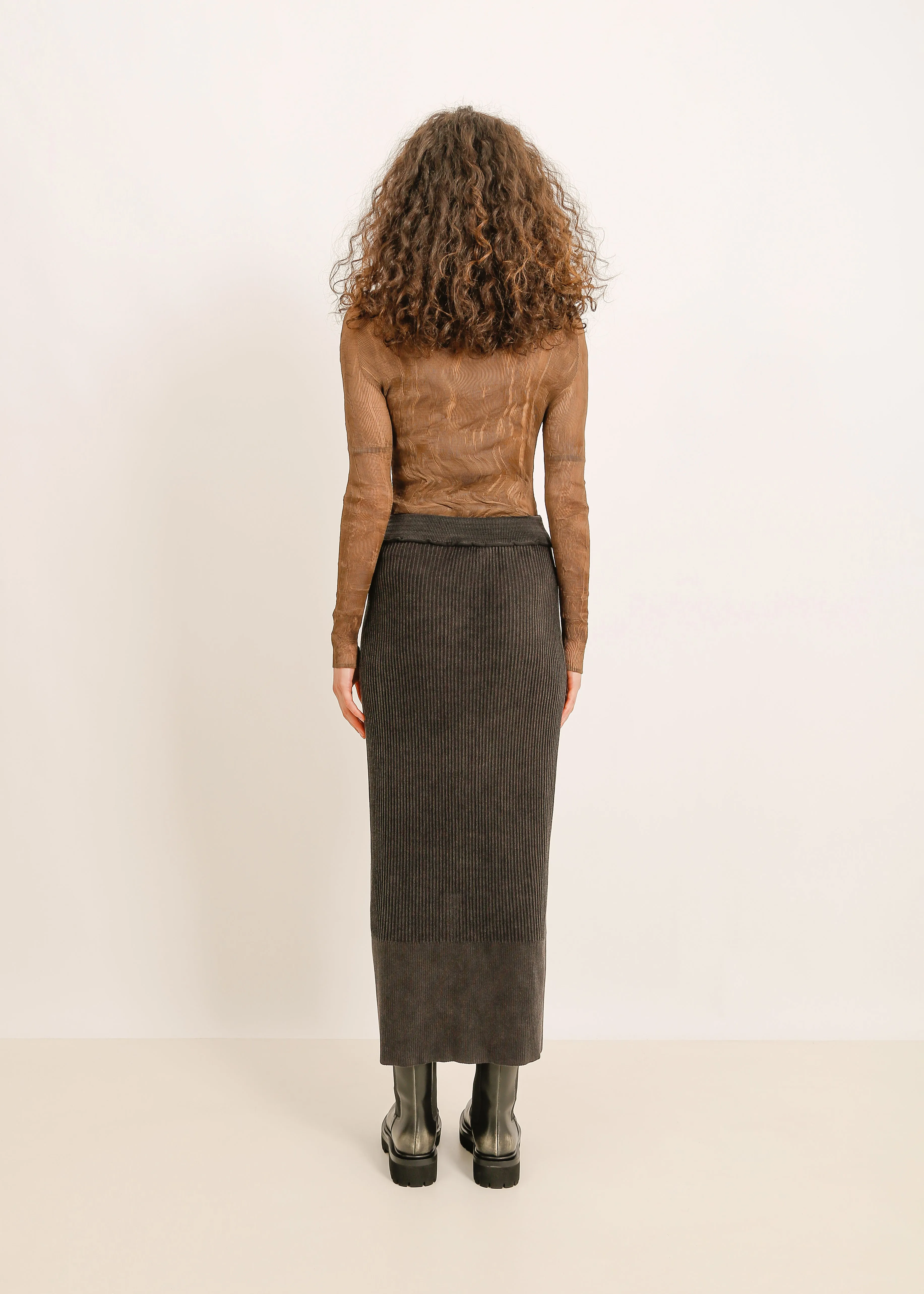 W24 | MIA KNIT SKIRT / BLACK