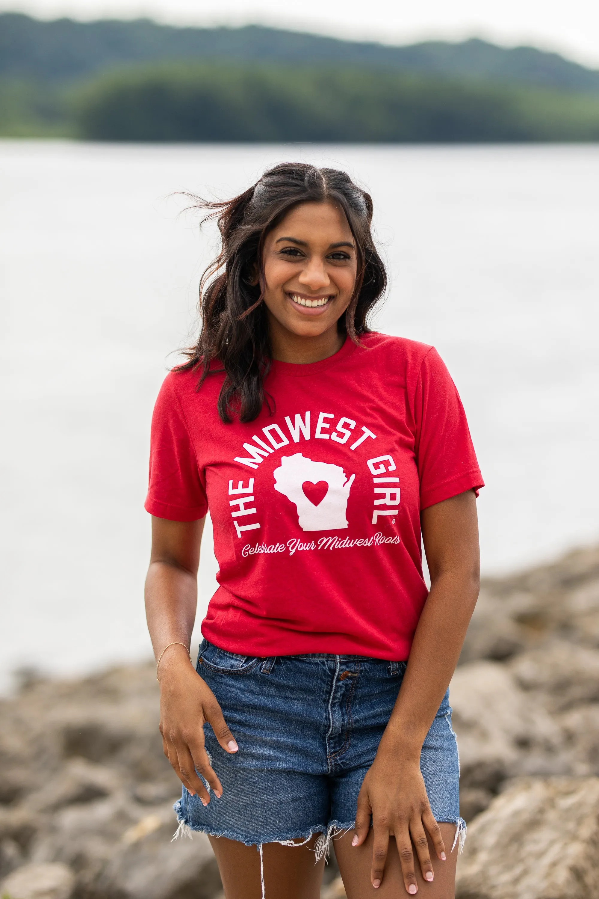 Wisconsin Tee in Red