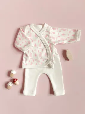 Wrap Top & Trouser Set. Bunny Meadow, Organic Cotton