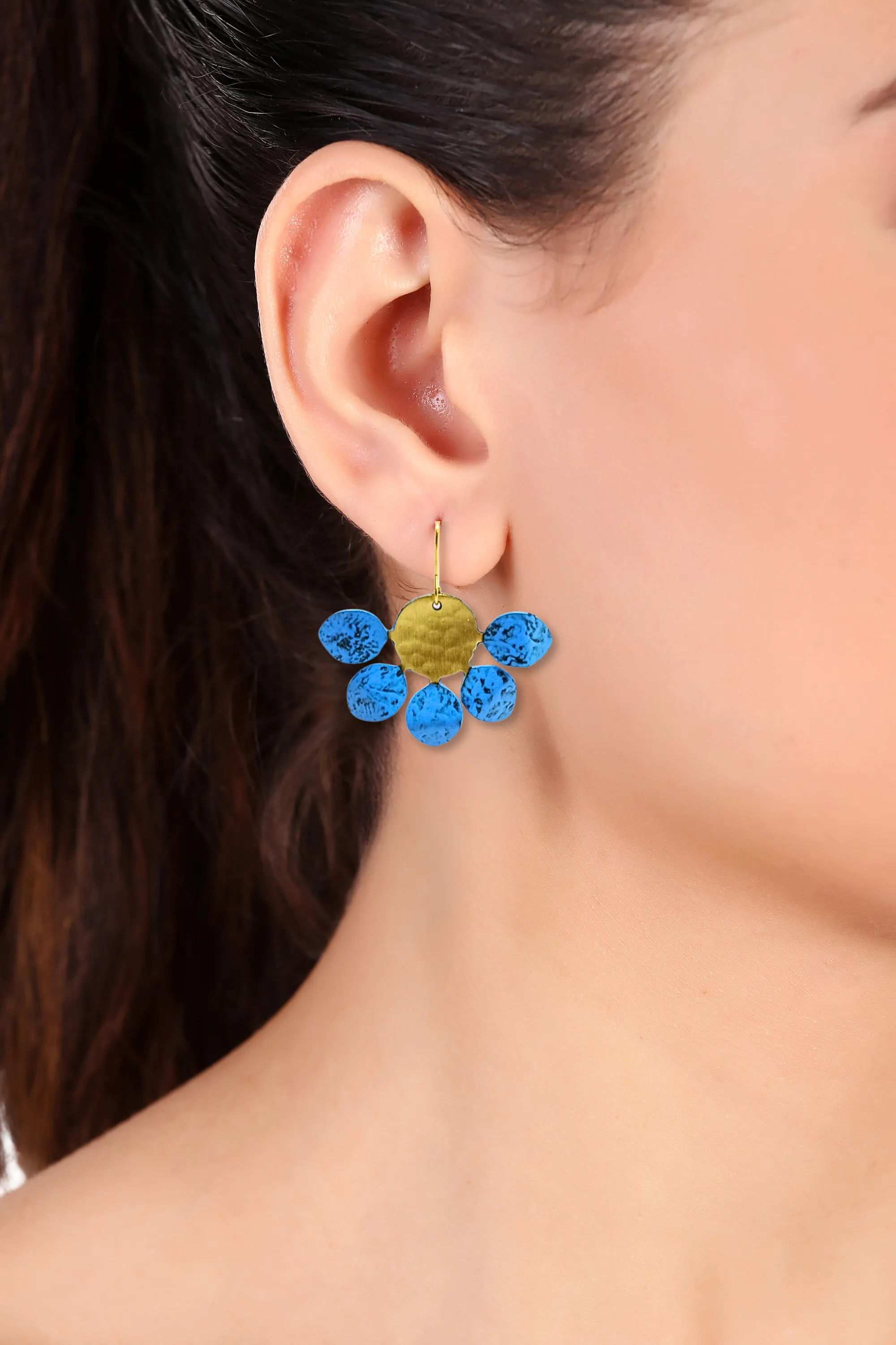 Yasmin earrings, blue - Wholesale