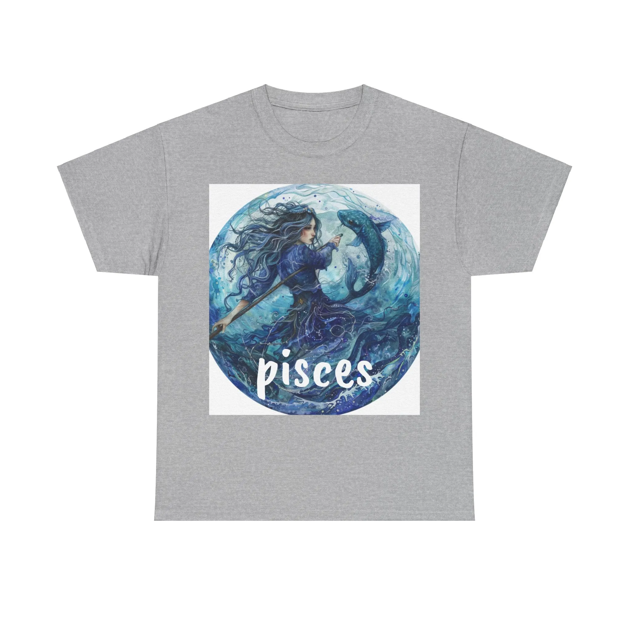 Zodiac Pisces Unisex Heavy Cotton Tee