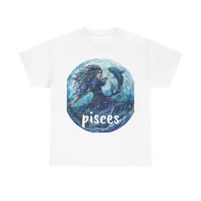 Zodiac Pisces Unisex Heavy Cotton Tee