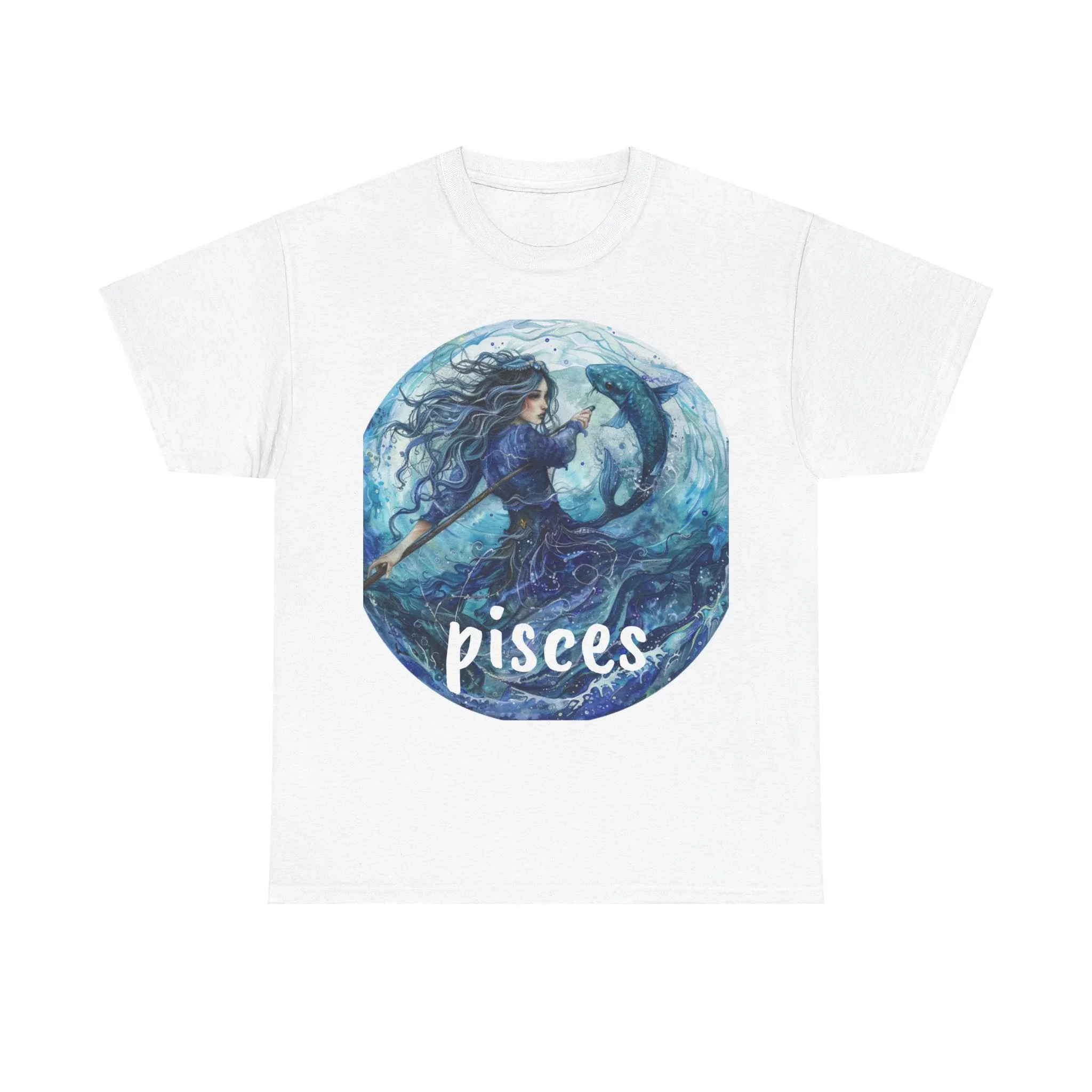 Zodiac Pisces Unisex Heavy Cotton Tee