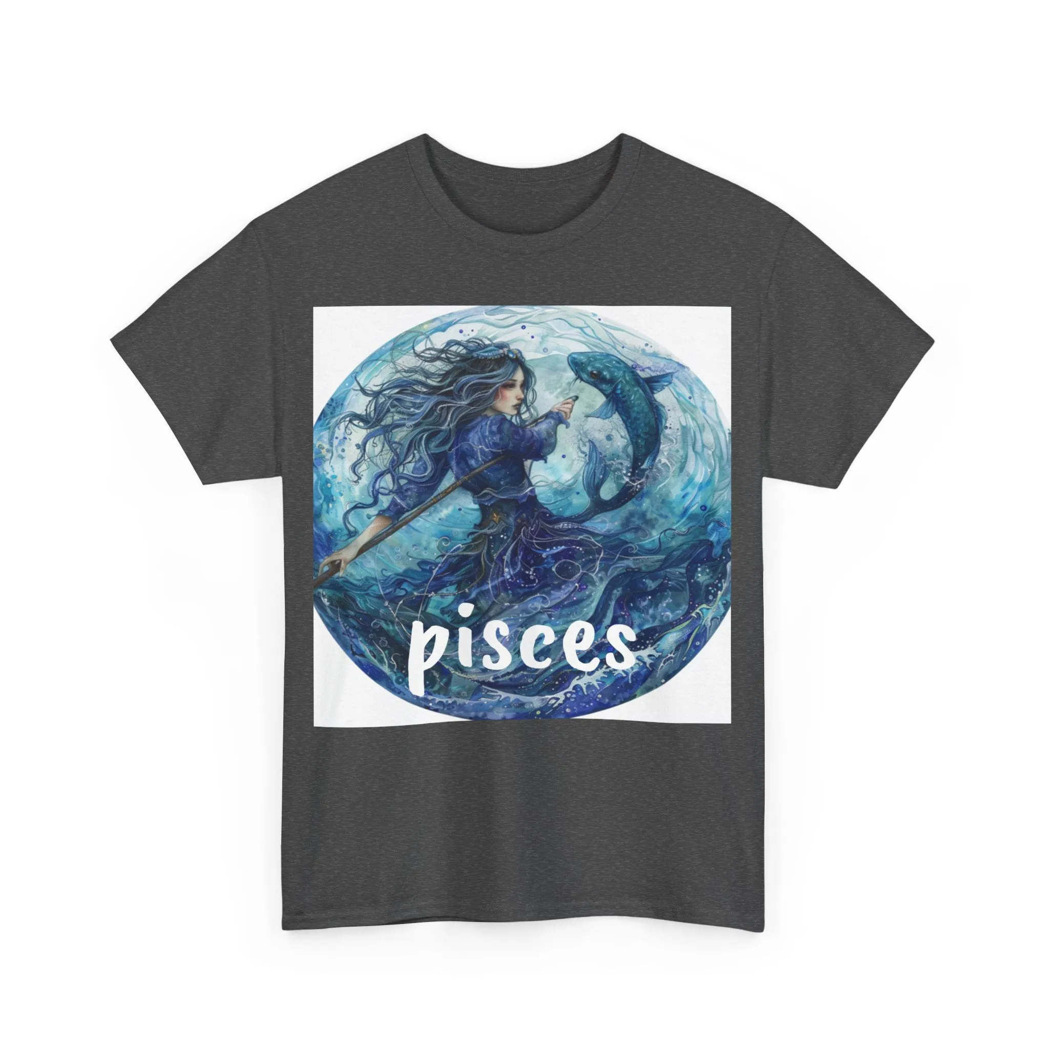 Zodiac Pisces Unisex Heavy Cotton Tee